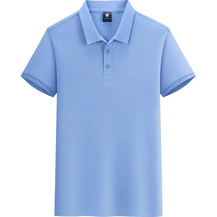 Summer 100% cotton overalls polo shirt custom company logo embroidered lapel short-sleeve T-shirt printing