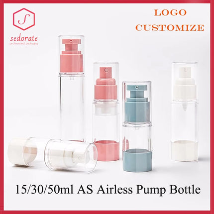 10/20/50pcs 15ml 30ml 50ml Empty Plastic Airless Pump Bottle Cream AS Pump Travel Bottle Serum Foundation Container Makeup 41402