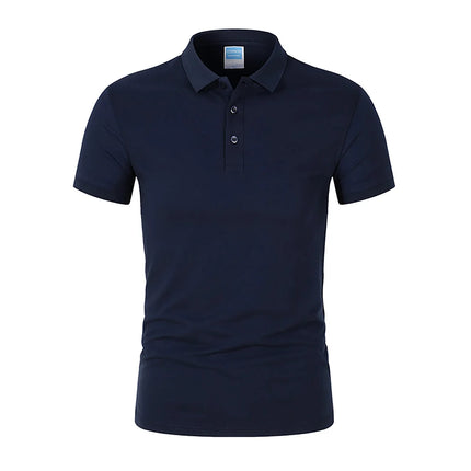 POLO shirt Men's Solid Color Short Sleeved top Team Clothing Customization Red Orange and Other Colors Customization