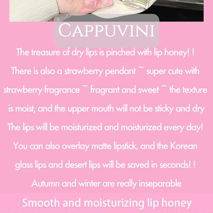 Cappuvini Lip Balm Water Light Moisturizing Hydrating Anti-Wrinkle Lip Care Korean Style Plump Lips Low Price Mirror Type Unisex Winter Essential