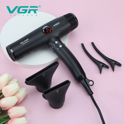 VGR Leafless Hair Dryer Professional Blow Dryer Brushless Motor 110000 RPM Suitable For Home Salons Powerful Hair Dryer V-469