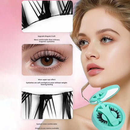NEW Reusable Magnetic False Eyelashes With Magnetic Tweezers Natural Curly Fluffy Non Glue False Eyelashes Face Makeup Tool