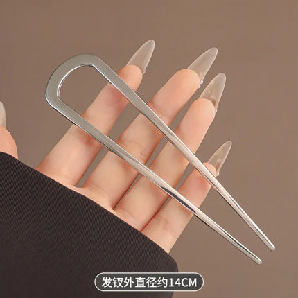Simple U Shaped Hairpin Metal Hair Sticks U French Hair Clips Pins Fashionable Hair Jewelry Accessories for Women