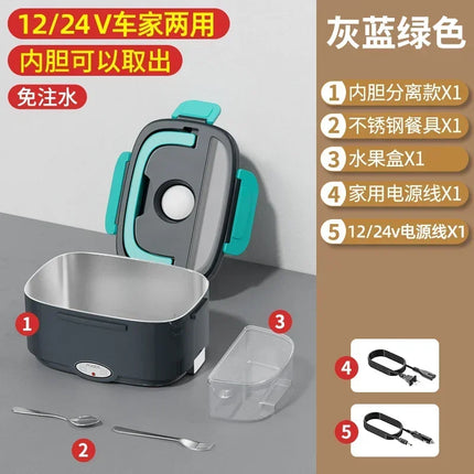 12v24v car heating lunch box large truck small microwave oven rice cooker, cooking pot plug in and keep warm to make hot meals