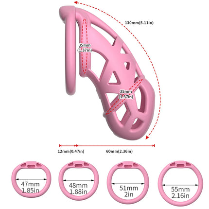 Male Chastity Cage Device Lock Belt Set Flat And Curved Rings ABS Material Removable Metal Lock Training Urethral Opening