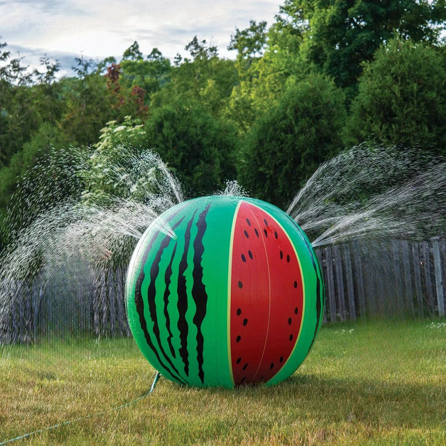 Inflatable Sprinkler, Giant Watermelon Spray Water Ball Spary from 4 Sides Water Sprinkler, Summer Outdoor WaterToys Water Party