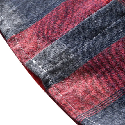Autumn Hot Sale Of The Season Men's Plaid Hooded Casual Shirt Independent Station Cross-Border Checkered Hoodie Style Floral Patchwork