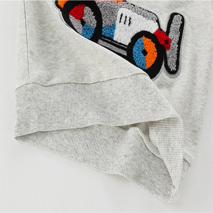 Jumping Meters 2-7T Cars Embroidery Long Sleeve Boys Sweatshirts Children's Clothing Autumn Spring Kids Hooded Tops Costume