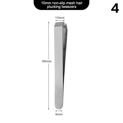 Durable Thickened Stainless Steel Tweezers for Beard Eyebrow Hair Removal Flat Tip Design Easy Grip Facial Hair Plucking Tool