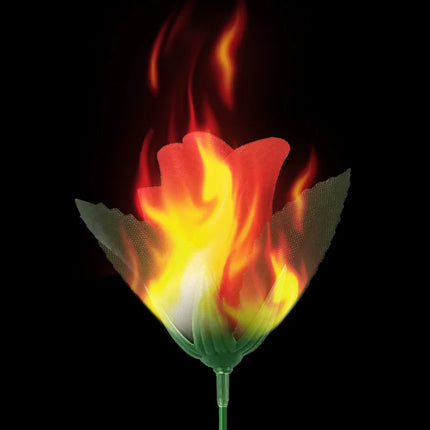 Torch to Flower Fire Magic Tricks Flame Appearing Flower Professional Magician Fire change to Rose Magic tricks props