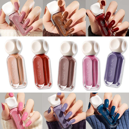 1PC 10ml Glass Bottle Water-Based Peel Off Nail Polish For Nails Colorful Chrome Varnish  Nail Art DIY Manicure No Need Lamp