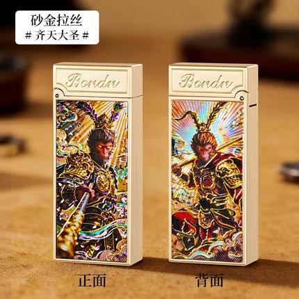 New Voice-controlled Embossed Alloy Kerosine Lighter,Intelligent Voice-controlled Ignition Open Flame Men's Personalized Lighter