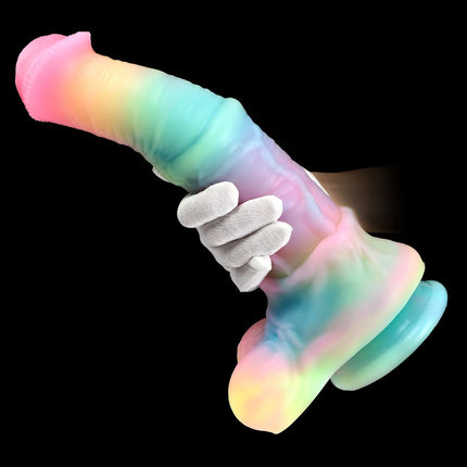 Dildo Horse Dick Anal Plug in Four Colors Noctilucent Butt Sex Toys Prostate G-spot Massager Anal Penetration Men Masturbator 18