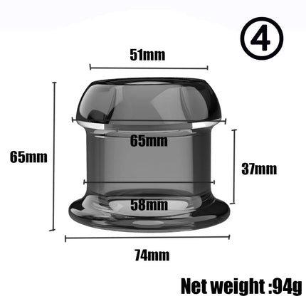 Hollow Anal Plug with Removable Cap Silicone Tunnel Butt Plug Anal Dilator Stretching Adult Sex Toy for Men Women Gay Fetish
