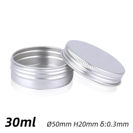 5-250ml Aluminum Tin Jars Lip Balm Container With Screw Thread Lid Candle Ceam Jar Cosmetic Tea Cans Box