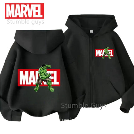 Kids Spring Autumn Hulk Spiderman Zipper Hoodies Marvel Avengers Clothes Boys Girls Warm Super Hero Tracksuit