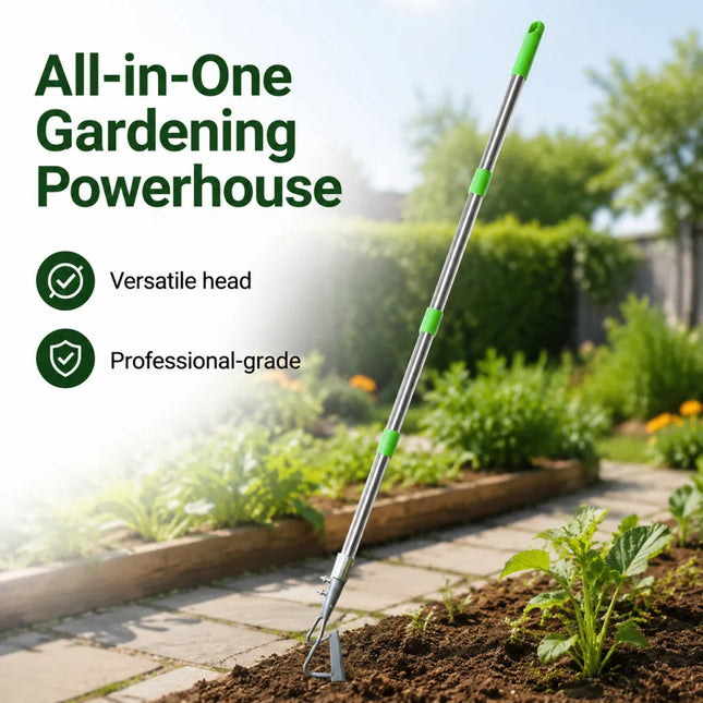 Gardening Weeding Rake Hoe Multifunctional Agricultural Soft Soil Shovel Turf Vegetable Garden Weeder Hand Tool