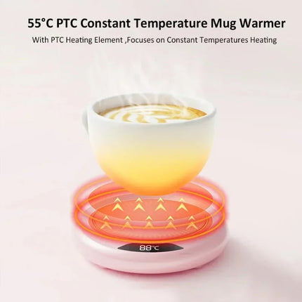 1pc Intelligent Constant Temperature Heating Coaster Heater,with 3 Temperature Adjustments,anti Slip,to Meet Different Cup Style