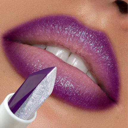 Two-In-One Dual-Color Gradient Silvery Pearl Long-Lasting Purple Lipstick,Doesn't Easily Fade For Christmas Valentine'S Day Gift