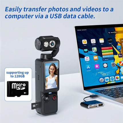 Lenovo 4K HD WiFi Sports Wearable Camera Autofocus High Pixel Long Battery Life Portable Pocket Cam For Motorcycle And Vlogging
