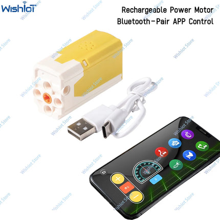 MOC Rechargeable Wireless M/L Motor Multifunction Power Functions Electric APP Remote Control for 9686 Science Education Puzzle