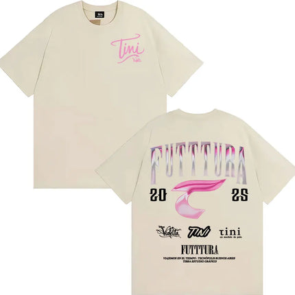 Singer TINI STOESSEL Futtura Album 2025 Tour T-shirt Men Women Fashion Aesthetic Retro Tee Shirt Cotton Casual Oversized T Shirt