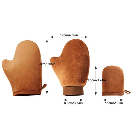 Body Lotion Glove Self-Tanning Mitt Double-Sided Prevents Sticky Hands Applicator Quick Dry Flocking Glove Makeup Applicator