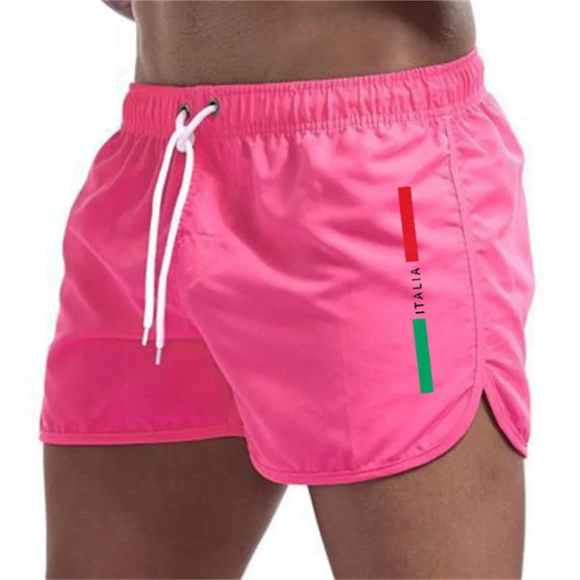 New men's quick drying beach shorts, fitness shorts, summer swimsuits, casual sports, men's swim board, beach trend