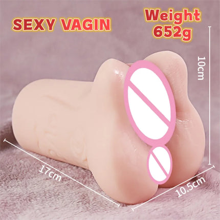 Realistic 3D Silicone Female Torso Sex Doll Half Body Pussy Male Masturbator Adult Toys Plus Size Curvy Masturbation Toy for Me