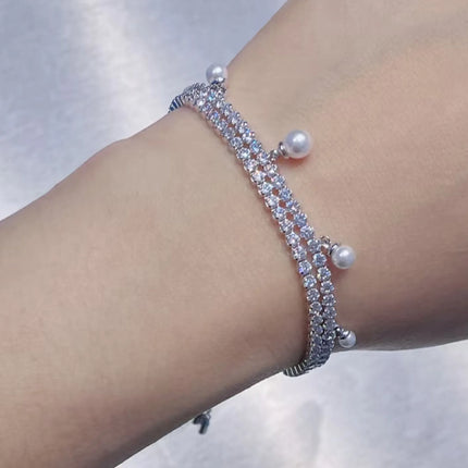 Original Heart Necklace 2025 Women's High Jewelry Set Luxury Pearl Necklace Earrings Ring Bracelet Suitable for Wedding Gifts