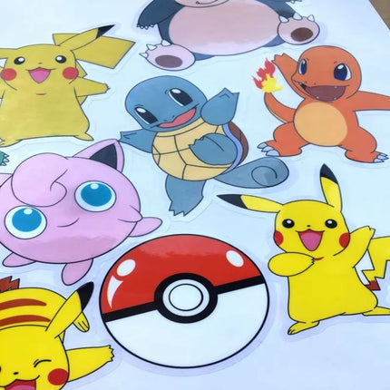 1Pc Kawaii Anime Pokemon Stickers Decals Fridge Phone Case Laptop Suitcase Decoration Cute Cartoon Sticker for Kids Toys Gifts