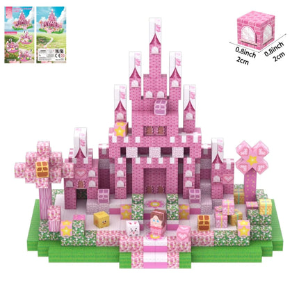 Cherry Blossoms Magnetic Building Blocks Princess Castle Garden STEM Montessori Sensory Magnet Cubes for Toddler Kids Toy
