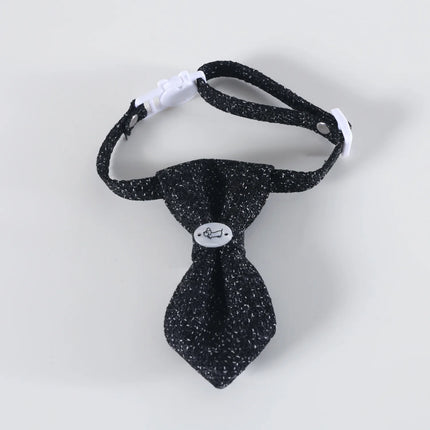 2026 New Pet Linen Collar Gentleman Adjustable Anti-Choking Breathable Bowtie, Tie & Bowknot Decor Comfortable For Cat&Small Dog