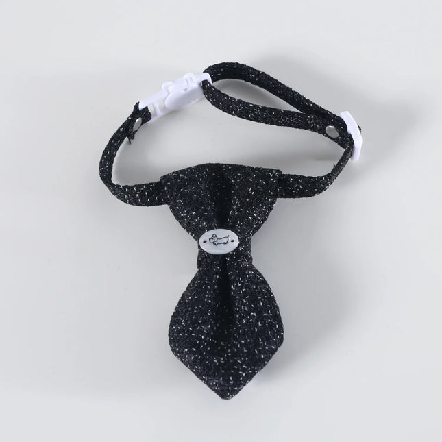 2026 New Pet Linen Collar Gentleman Adjustable Anti-Choking Breathable Bowtie, Tie & Bowknot Decor Comfortable For Cat&Small Dog