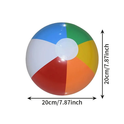 3pcs Summer Inflatable Beach Balls Rainbow Striped Inflatable Pool Balls for Pool Party & Beach Games Adults Kids Outdoor Play