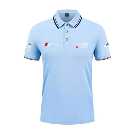 2026 Summer Trend Audi Printed Custom Car Modified Polo Shirt Men's Cotton Sleeveless T-Shirt Carro Personalizado Camisa Polo Ma