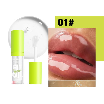 Hydrating Lip Glaze Plump Lips Oil Pearlescent Mirror Lip Gloss Clear Lipstick Lip Tint for Lips Care Moisturizing Lipgloss