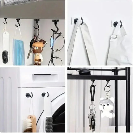 6Pcs Black Magnetic Hook 15 Lbs (Approx 7Kg) Indoor Hangings, Kitchens, Workplaces, Offices and Garages