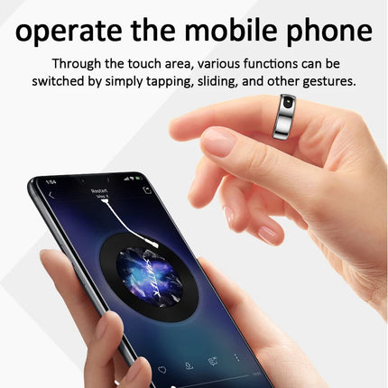 R08 Smart Ring with Charging Control Function Men Women Health Sleep Heart Rate Monitoring IP68 5ATM Waterproof Multi-sport Mode
