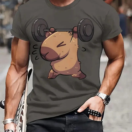 3D Print Funny Capybara Graphic T Shirt For Men Women Cute Animal Capybara T-Shirts Summer Casual Fashion Loose Kids Tees Tops