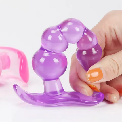 Butt Plug Dildo Butt Prostate Massage Unisex Sexy Stopper Soft Silicone Anal Plugs Beads Adult Sex Toy for Men Women Adult Games