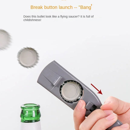 ABS Creative Pistol Bottle Opener Launches Beer Caps Fun Shooting Cap Gun Multifunctional Gadget For Home Bar Kitchen Tool