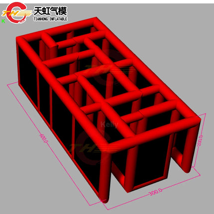 Fast Shipping 6x3m Custom Made Giant Inflatable Maze labyrinth Arena Halloween Haunt House Sport Game with Blower for Sale