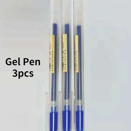 3Pcs Gel Pen Japan MUJIs 0.38mm/0.5mm Black/Blue/Red/Dark Blue Ink Gel Pen 4 Color Business School Stationery Special Offer Set
