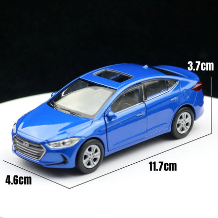 1/36 Hyundai Elantra Toy Car Model Welly Diecast Metal Alloy Vehicle Miniature Pull Back Collection Gift For Children Boys Kid