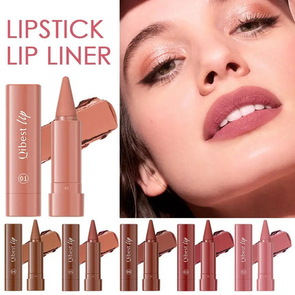 Twist Up Lipliner Sexy Lipstick Pen Multipurpose Powder Blusher Velvet Matte Waterproof Lip Contour Non Stick Cup Lip Rouge