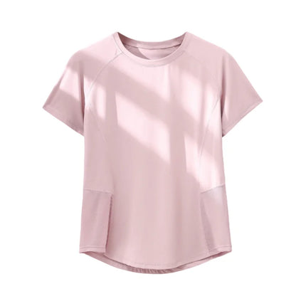 DRUR Sports Tops Women Quick Dry Workout Tshirt Running Yoga Gym Activewear Summer Short Sleeve Breathable Fitness Wear New