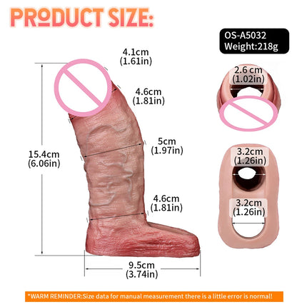 ORALSX Soft Ultra Penis Sleeve Deep Veins Design With Cock Ring For Dick Enlarger Dildo Sheath Silicone Male Sex Toy Pleasure