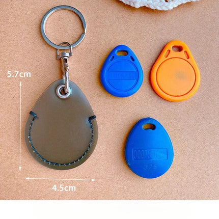 1-10pcs Keychain Card Holder Plastic Heavy Duty Badge Holder Vertical Clear ID Card Holder with Keyring