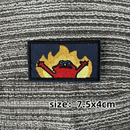 Cat Patch Embroidery on Clothes Cute Animal Morale Badge Tactical Equipment Hook and Loop Patches Backpack Stickers
